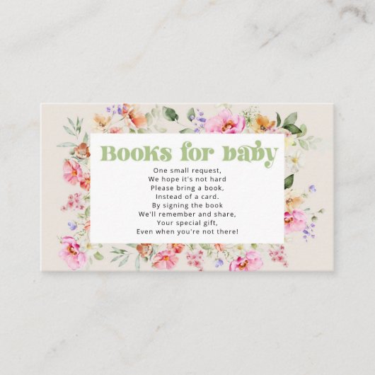 小さな山花の本ベビーチケット エンクロージャーカード (正面)