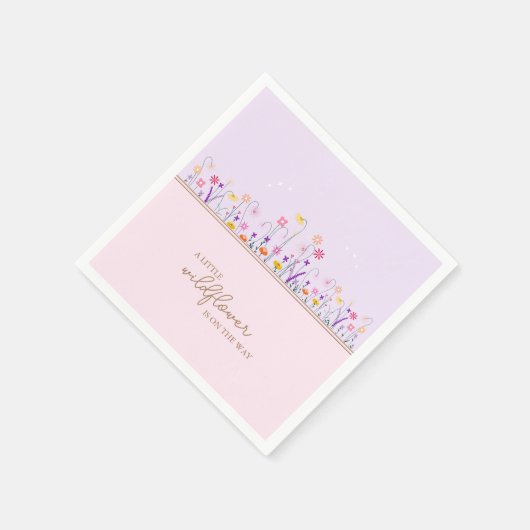 小さな山花の繊細なモダン赤ちゃんシャワー スタンダードカクテルナプキン (角)