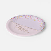 小さな山花の繊細なモダン赤ちゃんシャワー ペーパープレート (アングル)