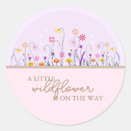 小さな山花の繊細なモダン赤ちゃんシャワー ラウンドシール