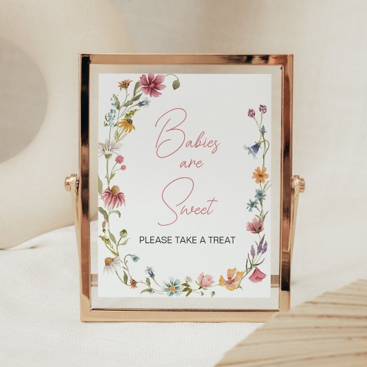 小さな山花の赤ちゃんシャワーベビーは甘い ポスター