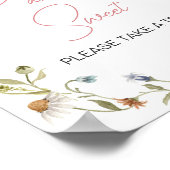 小さな山花の赤ちゃんシャワーベビーは甘い ポスター (角)