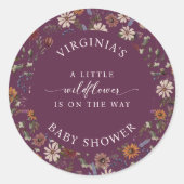 小さな山花の赤ん坊 ラウンドシール (正面)