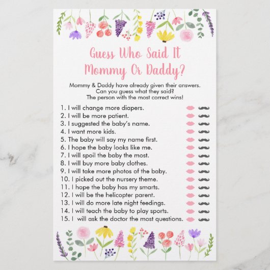 小さな山花はそれをシャワーのゲームを言った推測 (正面)