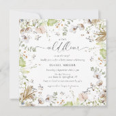 小さな山花書道の赤ちゃんシャワー 招待状 (正面)