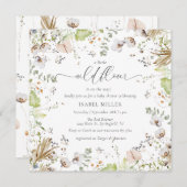 小さな山花書道の赤ちゃんシャワー 招待状 (正面/裏面)