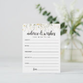 小さな山花黄色の水色の赤ちゃんシャワー エンクロージャーカード (スタンド正面)