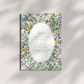 小さな山花 | ガールズガーデン1歳の誕生日 招待状