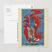 小さな島に立つ神話的な仏教の人物 ポストカード (正面/裏面)