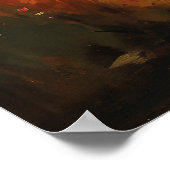 小さな川で風車のチャームを捉える ポスター (角)