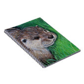 小さな川のカワウソの絵 ノートブック (右側)