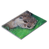 小さな川のカワウソの絵 ノートブック (左側)