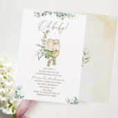 小さな布のベビーとユーカリ水の色Bab 招待状