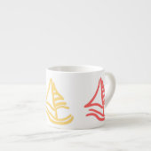 小さな帆船のマグ エスプレッソカップ (正面右)