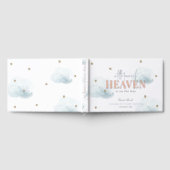 小さな平和の天国ブルークラウドボーイベビーシャワー ゲストブック (全面)