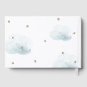 小さな平和の天国ブルークラウドボーイベビーシャワー ゲストブック (裏面)