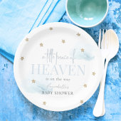 小さな平和の天国ブルーボーイベビーシャワー ペーパープレート