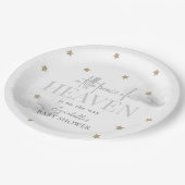 小さな平和の天国灰色の赤ちゃんシャワー ペーパープレート (アングル)