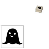 小さな幸せな幽霊シルエットアートスタンプ ラバースタンプ (押印)