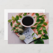 小さな幸せを大切に コーヒー お菓子 平穏 ポストカード (正面/裏面)