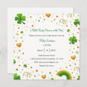 小さな幸運が訪れる お知らせ 招待状 (正面/裏面)