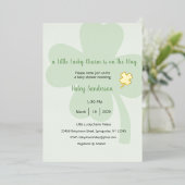 小さな幸運が訪れる お知らせ 箔招待状 (立ち正面)