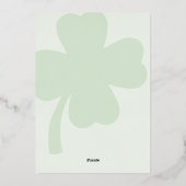 小さな幸運が訪れる お知らせ 箔招待状 (裏面)