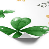 小さな幸運なチャームの赤ちゃんシャワー歓迎サイン ポスター (角)