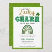 小さな幸運なチャームセント・パトリックの赤ちゃんシャワー 招待状 (正面/裏面)