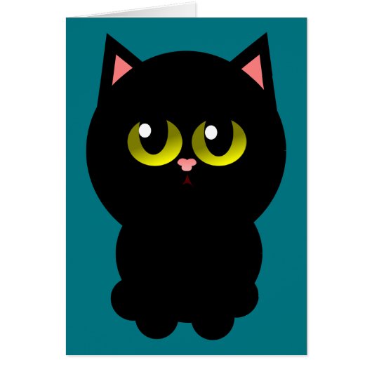 小さな幸運の黒猫 (正面)