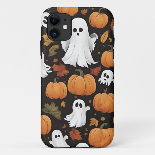 小さな幽霊とカボチャ Case-Mate iPhoneケース (裏面)