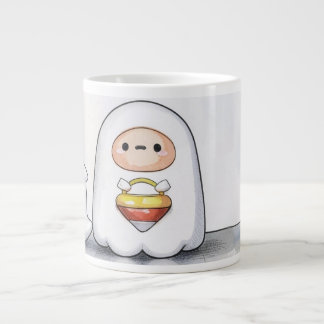 小さな幽霊のハロウィン ジャンボコーヒーマグカップ