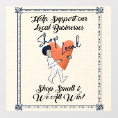 小さな店舗を応援しよう 地元中小企業をサポート ウィンドウサイン (シート)