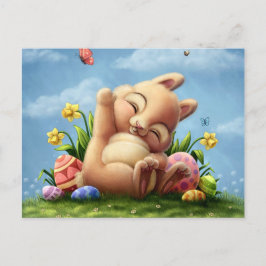 小さな復活祭のバニー シーズンポストカード