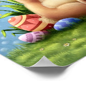 小さな復活祭のバニー ポスター (角)