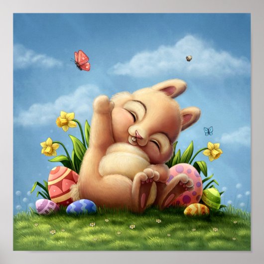 小さな復活祭のバニー ポスター (正面)