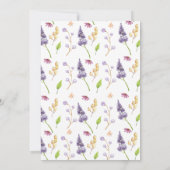 小さな復活祭のフローラリース赤ちゃんシャワー サンキューカード (裏面)