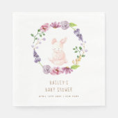 小さな復活祭のフローラリース赤ちゃんシャワー スタンダードランチョンナプキン (正面)