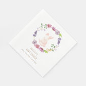 小さな復活祭のフローラリース赤ちゃんシャワー スタンダードランチョンナプキン (角)