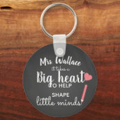 小さな心に大きな教えハート先生ファッション キーホルダー (裏面)
