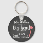小さな心に大きな教えハート先生ファッション キーホルダー (裏面)
