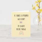 小さな心のカードを作るには大きなハートが必要 カード (黄色い花)