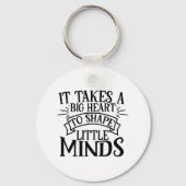 小さな心の形成には大きなハートを必要とする先生 キーホルダー (正面)