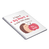 小さな心の形成には大きなハートを要する先生 ノートブック (右側)