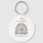 小さな心の虹を形作るには大きなハートが必要だ キーホルダー (正面)