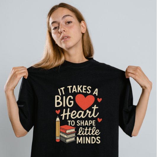 小さな心を形作るには大きなハートが必要 トライブレンドTシャツ