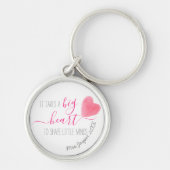 小さな心を形作るのに大きなハート救済を必要とする キーホルダー (正面)