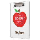 小さな心を形成するには大きなハートが必要先生 クリップボード (左)
