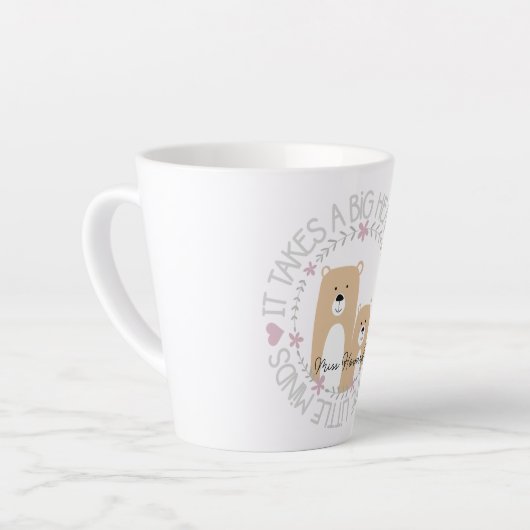 小さな心を形成するには大きなハート救済が必要である カフェラテマグ (左アングル)