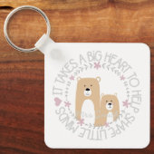 小さな心を形成するには大きなハート救済が必要である キーホルダー (正面)